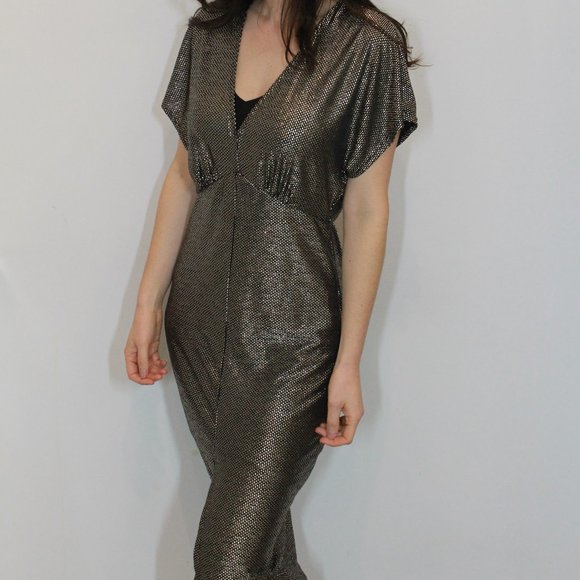 LUSH Sparkle V-Neck Dress - Medium - Picture 3 of 13